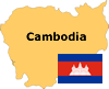 Map and Flag - Cambodia