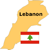 Map and Flag - Lebanon